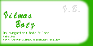 vilmos botz business card